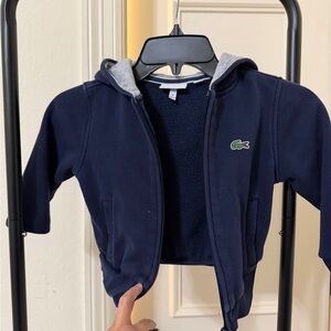 Lacoste Kids Dark Blue Zip-Up Hoodie